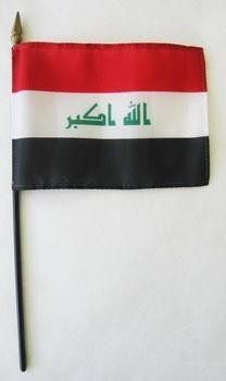 [32036] Iraq 4" x 6" Mounted Flags