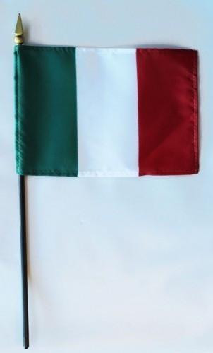 Italy 4" x 6" Mounted Flags
