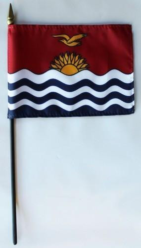 Kiribati 4" x 6" Mounted Flags