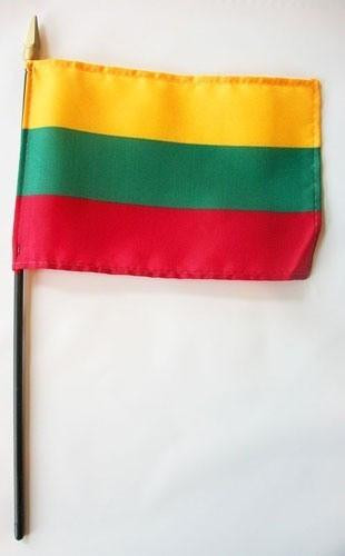 Lithuania 4" x 6" Mounted Flags
