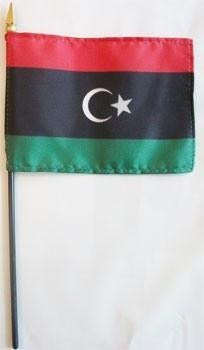 [32442] Libya 4" x 6" Mounted Flags