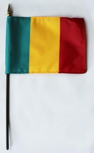 Mali 4" x 6" Mounted Flags