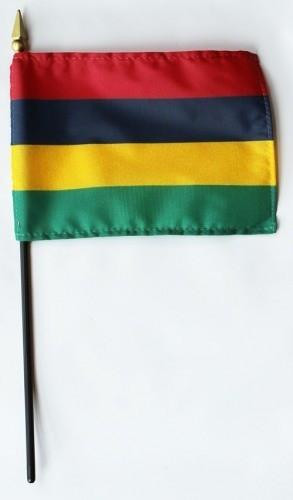 Mauritius 4" x 6" Mounted Flags