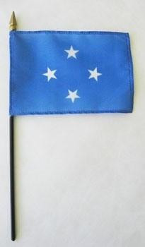 Micronesia 4" x 6" Mounted Flags