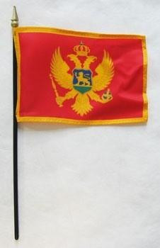 Montenegro 4" x 6" Mounted Flags