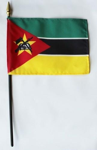 Mozambique 4" x 6" Mounted Flags