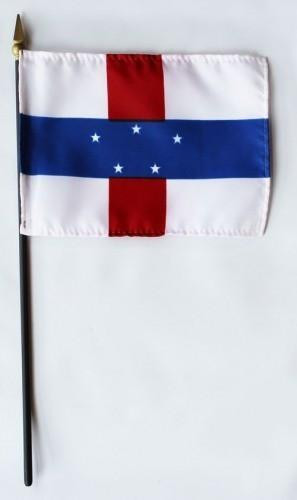 [32958] Netherlands Antilles 4" x 6" Mounted Flags