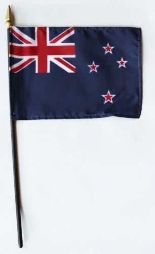 [32975] New Zealand 4" x 6" Mounted Flags