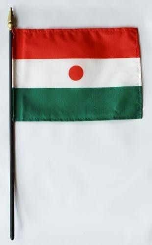 Niger 4" x 6" Mounted Flags