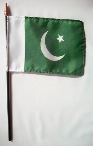 Pakistan 4" x 6" Mounted Flags