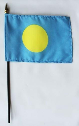 Palau 4" x 6" Mounted Flags