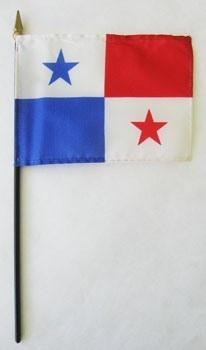 Panama 4" x 6" Mounted Flags