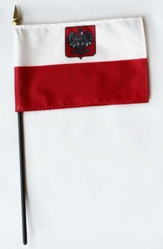 Poland w/ Eagle 4" x 6" Mounted Flags