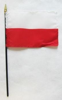 [33317] Poland 4" x 6" Mounted Flags