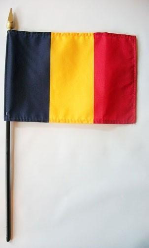 Romania 4" x 6" Mounted Flags