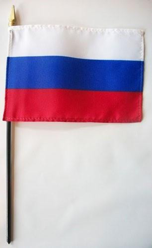 Russia 4" x 6" Mounted Flags