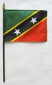 [33481] Saint Kitts-Nevis 4" x 6" Mounted Flags