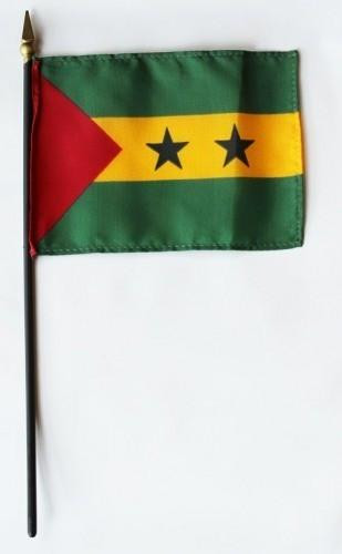 [33587] Sao Tome & Principe 4" x 6" Mounted Flags