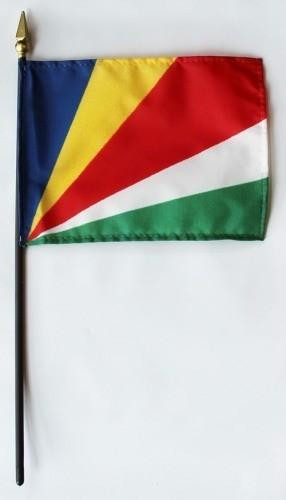 Seychelles 4" x 6" Mounted Flags