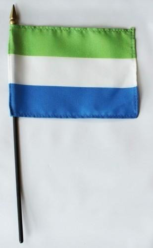 [33718] Sierra Leone 4" x 6" Mounted Flags