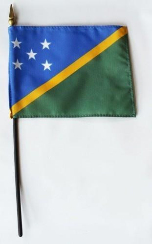 Solomon Islands 4" x 6" Mounted Flags