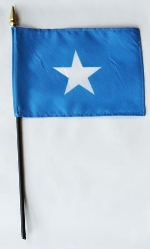 Somalia 4" x 6" Mounted Flags