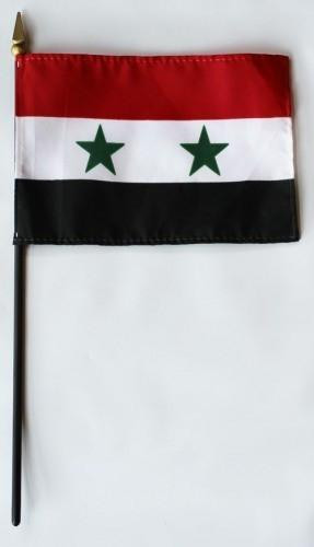 Syria 4" x 6" Mounted Flags