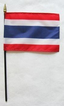 Thailand 4" x 6" Mounted Flags