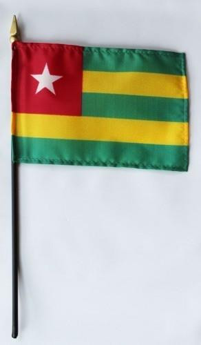 Togo 4" x 6" Mounted Flags