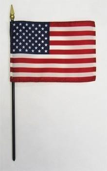 [10195] United States 4" x 6" Mounted Flags