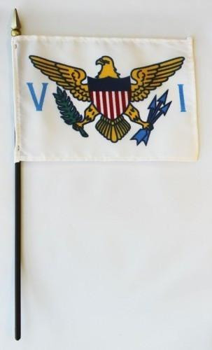 US Virgin Islands 4" x 6" Mounted Flags