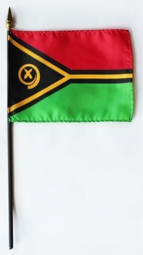 Vanuatu 4" x 6" Mounted Flags
