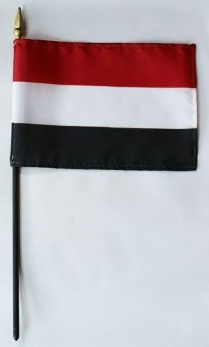 [34558] Yemen 4" x 6" Mounted Flags