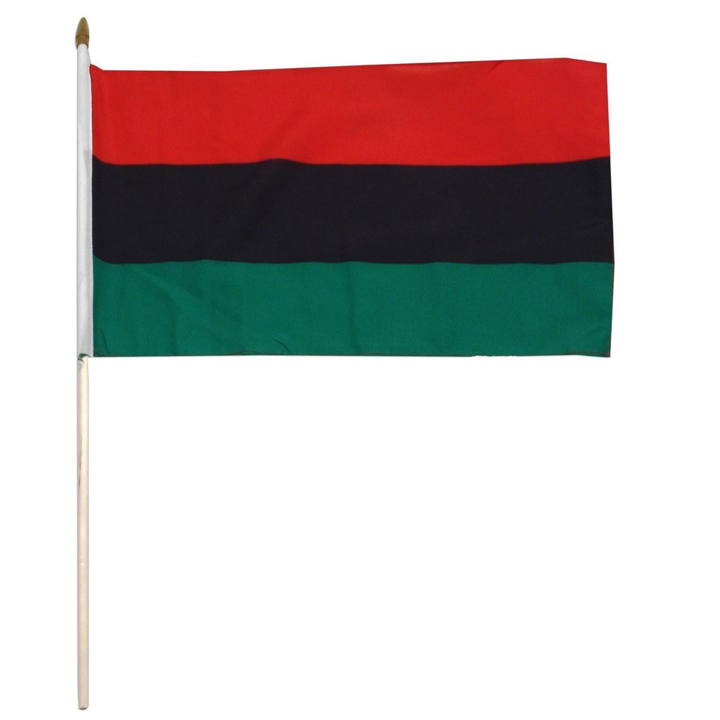 [STI-afroamerican] African-American 12" x 18" Mounted Flag