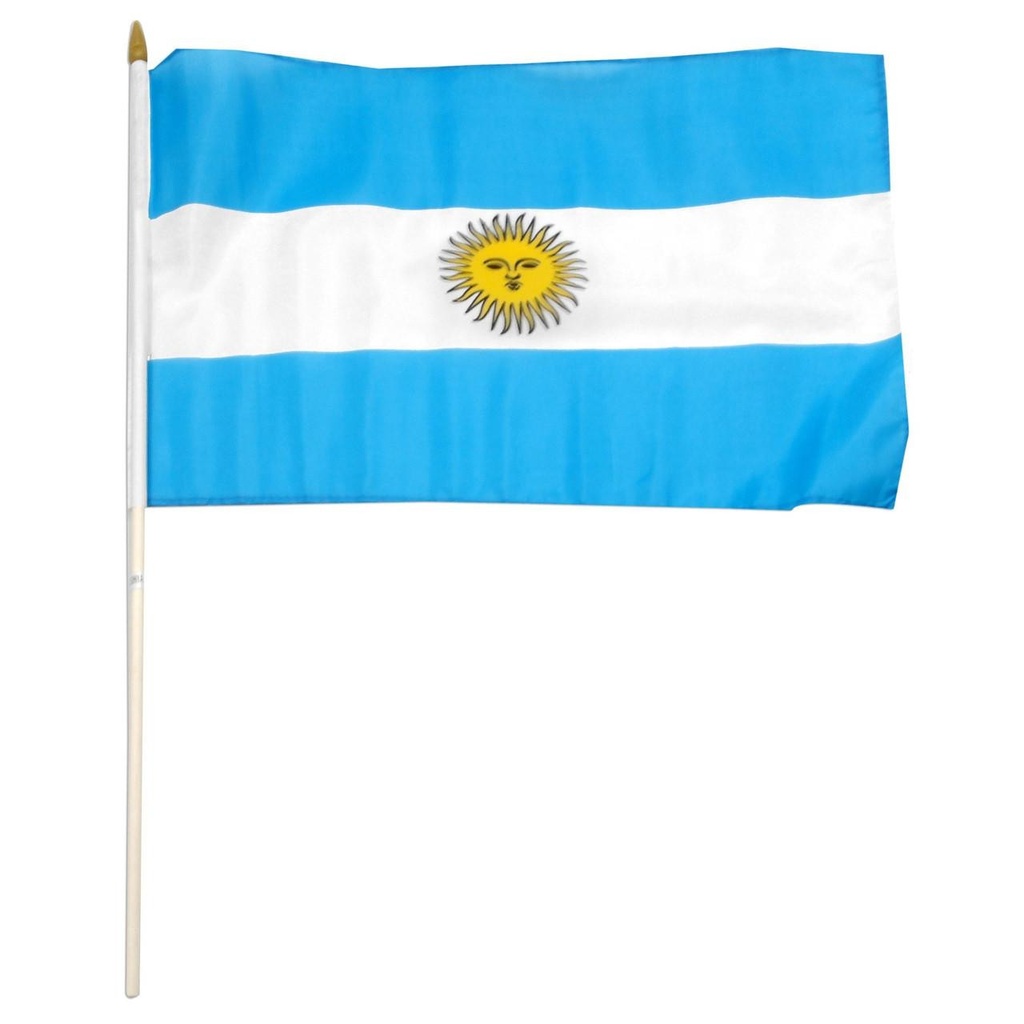 Argentina 12" x 18" Mounted Flag