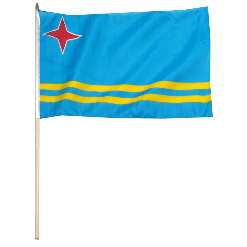 [STI-aruba] Aruba 12" x 18" Mounted Flag