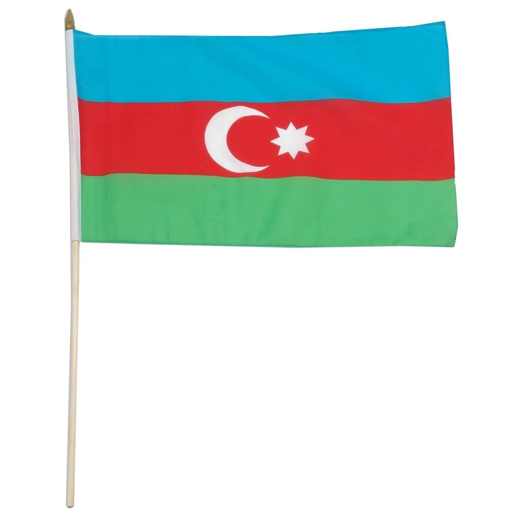 Azerbaijan 12" x 18" Mounted Flag