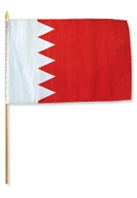 Bahrain 12" x 18" Mounted Flag
