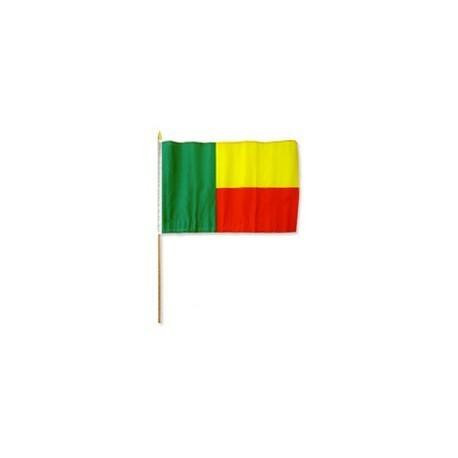 Benin 12" x 18" Mounted Flag