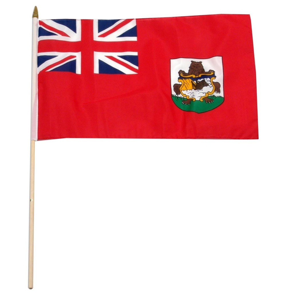 Bermuda 12" x 18" Mounted Flag