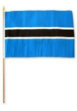 Botswana 12" x 18" Mounted Flag