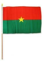 Burkina Faso 12" x 18" Mounted Flag