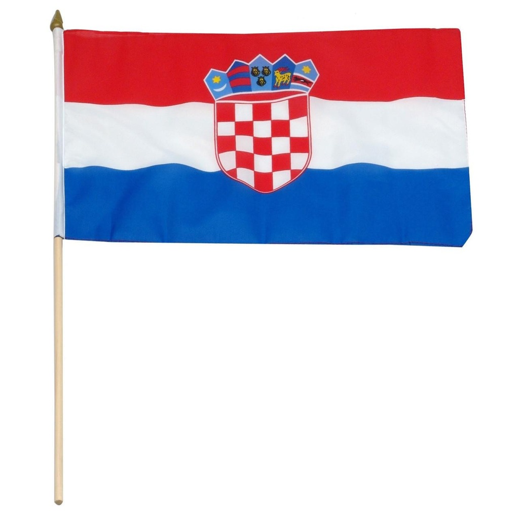 Croatia 12" x 18" Mounted Flag