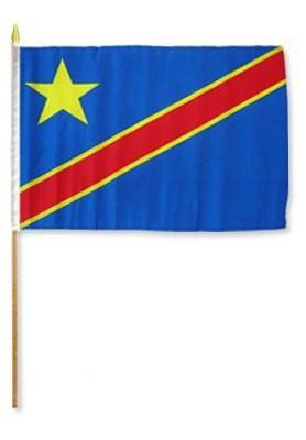 [STI-congodemrep] Dem Republic of Congo 12" x 18" Mounted Flag