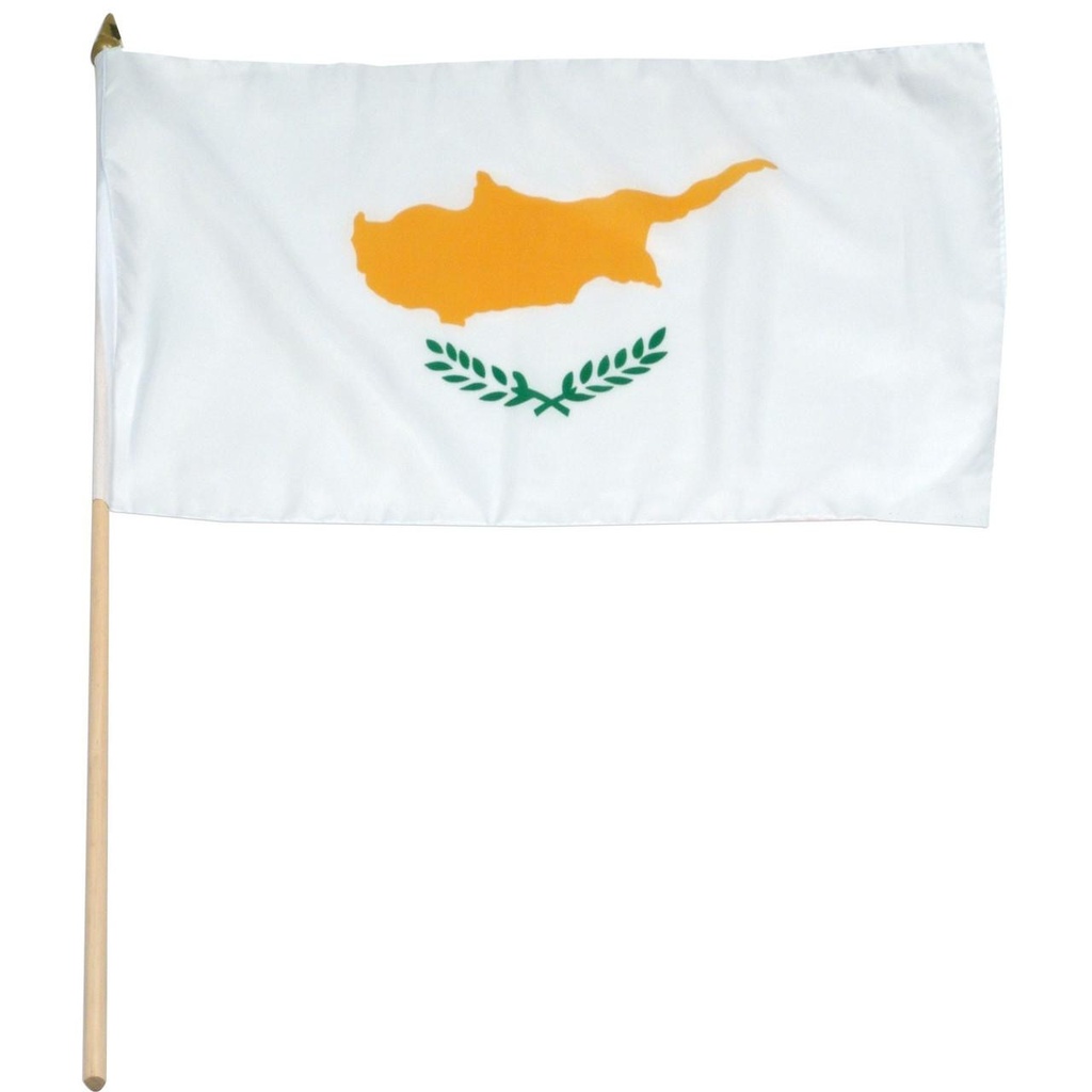 [STI-Cyprus] Cyprus 12" x 18" Mounted Flag