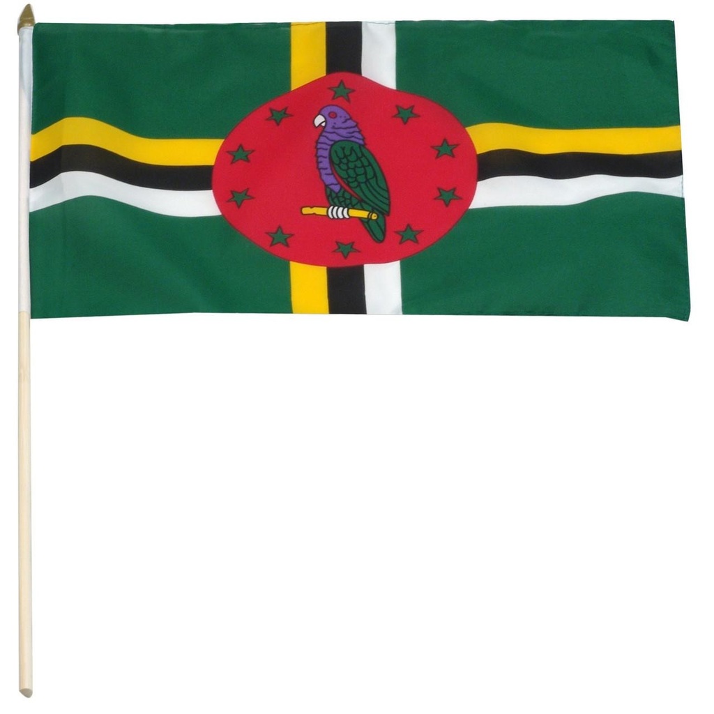 [STI-Dominica] Dominica 12" x 18" Mounted Flag