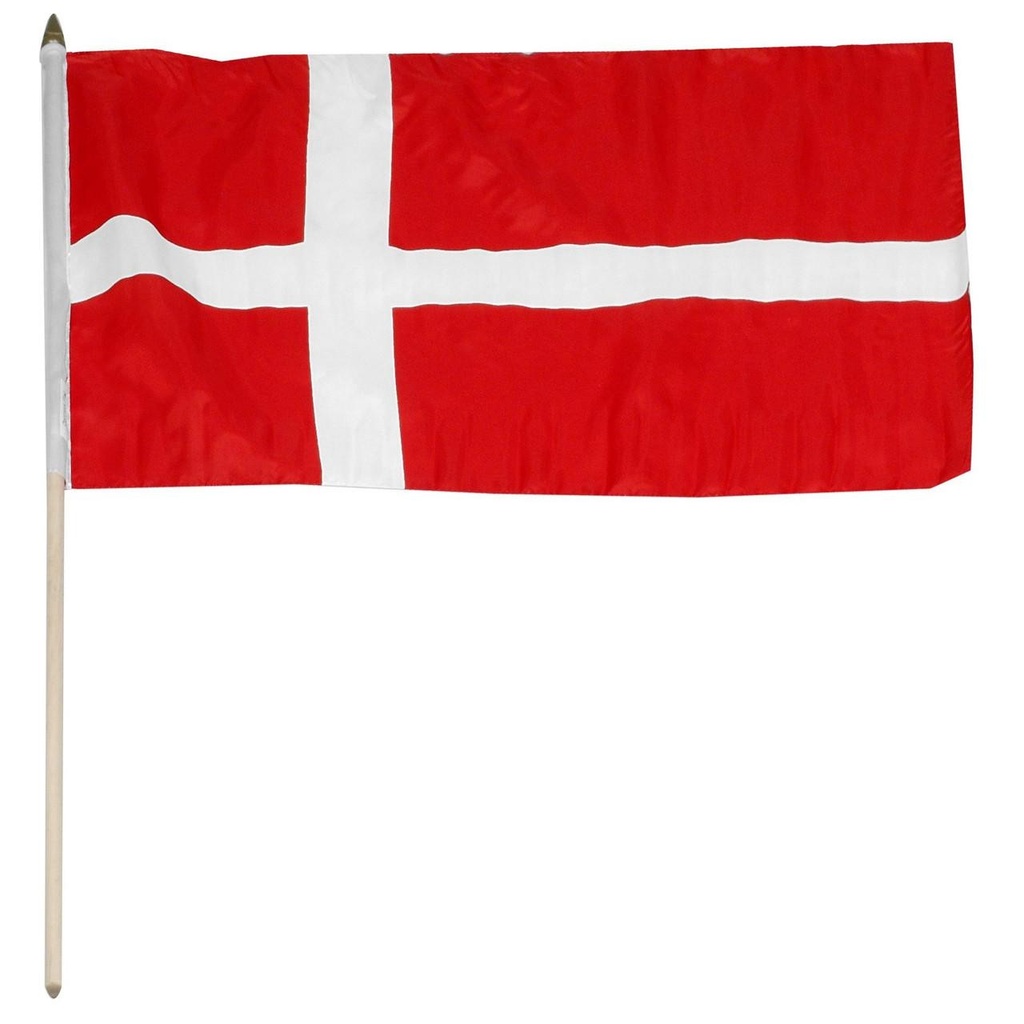 [STI-Denmark] Denmark 12" x 18" Mounted Flag