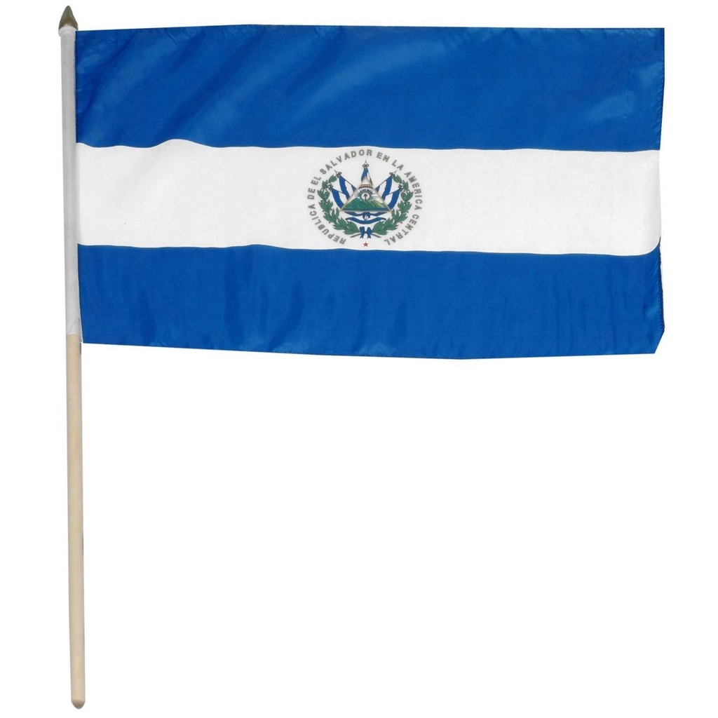 [STI-ElSalvador] El Salvador 12" x 18" Mounted Flag