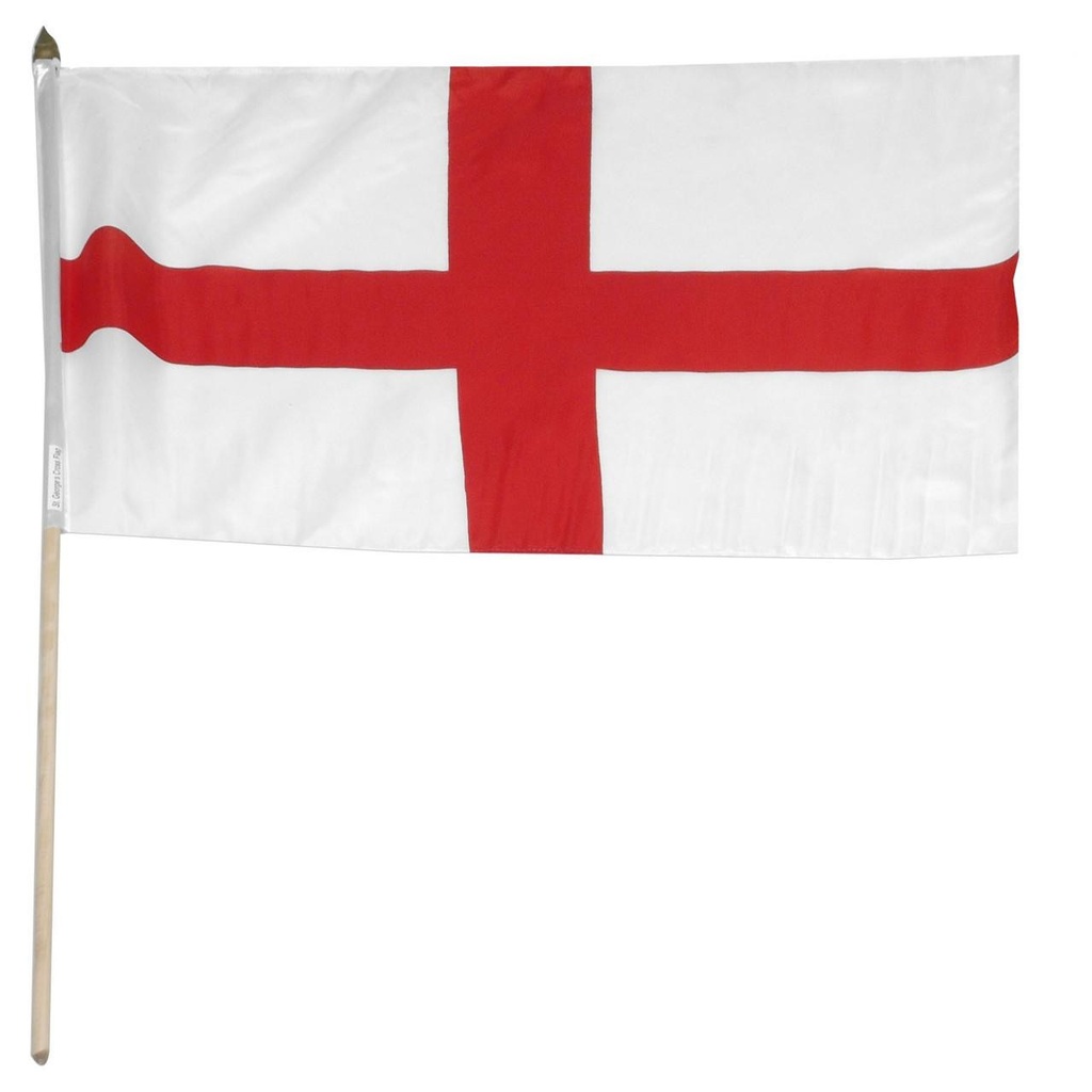 England (St. George's Cross) 12" x 18" Mounted Flag