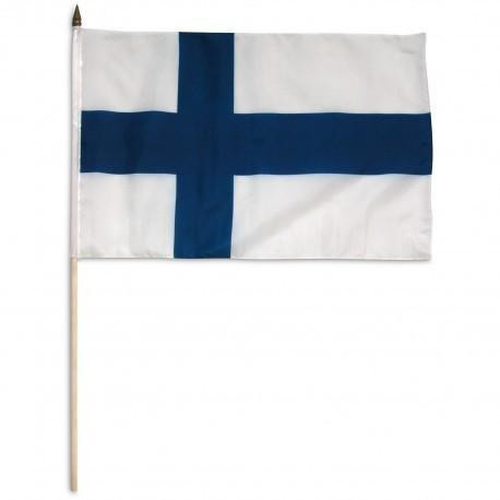 Finland 12" x 18" Mounted Flag